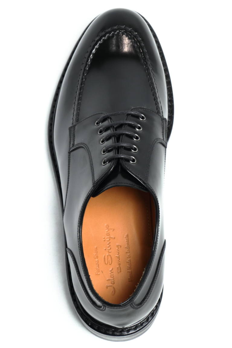 Jalan Sriwijaya ラスト1点 ハイシャイン ダイナイトソール 外羽根 Uチップ シューズ 革靴 ブラック Black Bekku Homme