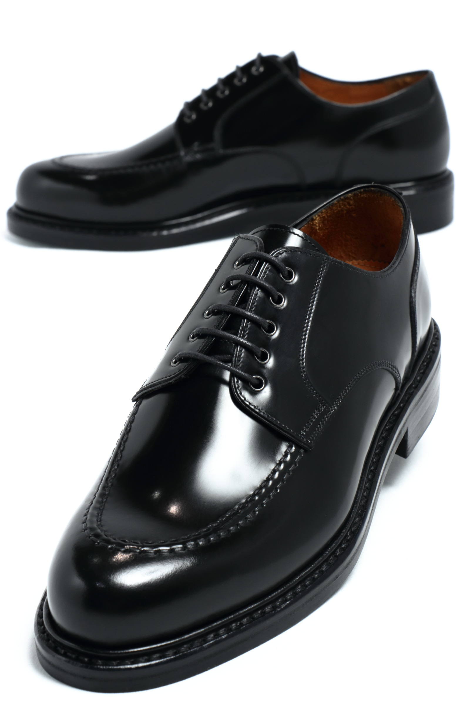 Jalan Sriwijaya ラスト1点 ハイシャイン ダイナイトソール 外羽根 Uチップ シューズ 革靴 ブラック Black Bekku Homme