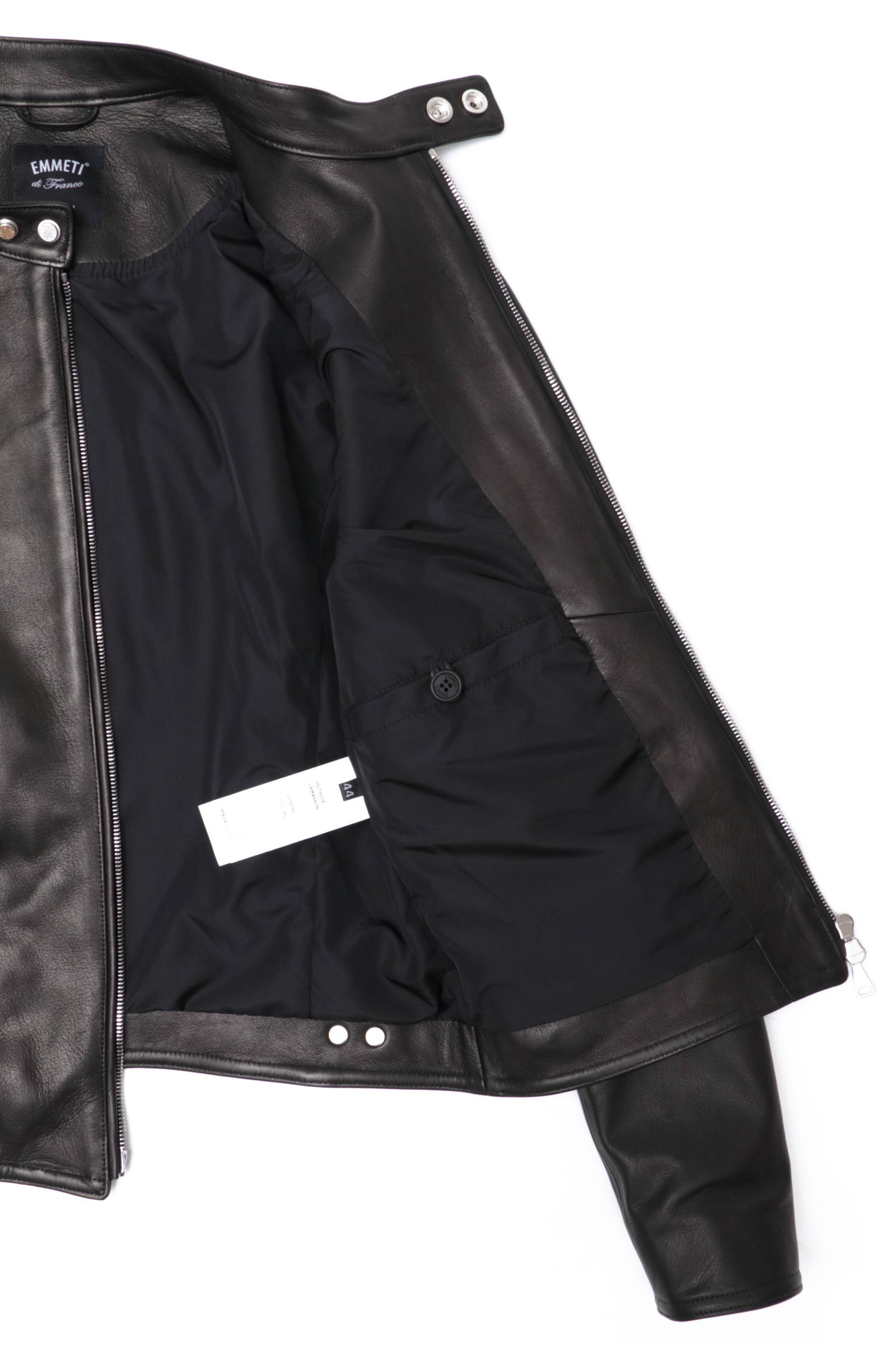 EMMETI アッカ ラムスキン シングルライダースジャケット 46 EMMETI アッカ ラムスキン シングルライダースジャケット 46 EMMETI