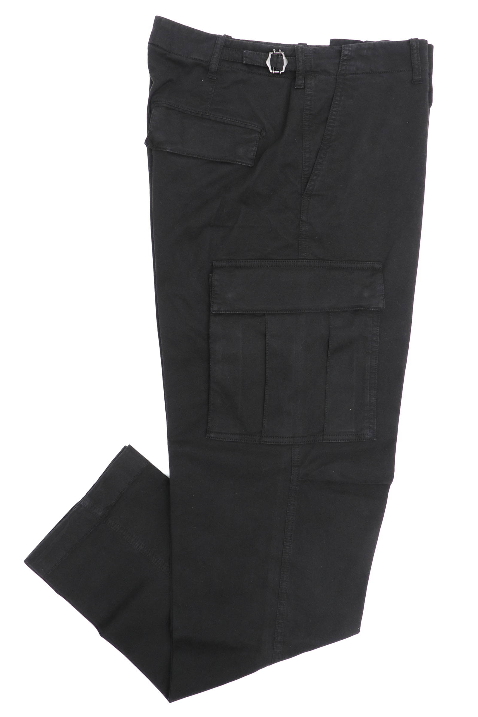 Berwich Cargo T コットン ワイド カーゴ パンツ ブラック Bekku Homme